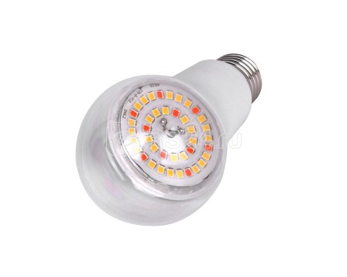 Лампа светодиодная для растений LED-A60-15W/SPFB/E27/CL PLP30WH колба прозр. спектр для фотосинтеза. картон Uniel UL-00007405