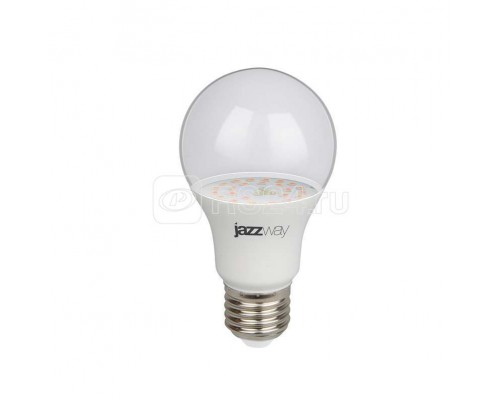 Лампа светодиодная для растений PPG A60 Agro 9Вт грушевидная CLEAR E27 IP20 JazzWay 5008946