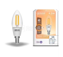 Лампа светодиодная филаментная Smart Home C35 4.5Вт E14 DIM Gauss 1230112