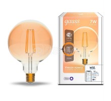 Лампа светодиодная филаментная Smart Home G95 7Вт E27 DIM Golden Gauss 1320112