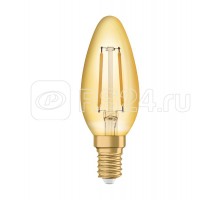 Лампа светодиодная филаментная Vintage 1906 LED CL B FIL GOLD 12 non-dim 1.5W/824 1.5Вт (замена 12Вт) 2400К тепл. бел. E14 120лм 220-240В золотистая OSRAM 4058075293205