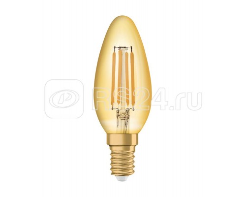 Лампа светодиодная филаментная Vintage 1906 LED CL B FIL GOLD 35 non-dim 4W/825 4Вт (замена 35Вт) тепл. бел. E14 золотистая OSRAM 4058075293434