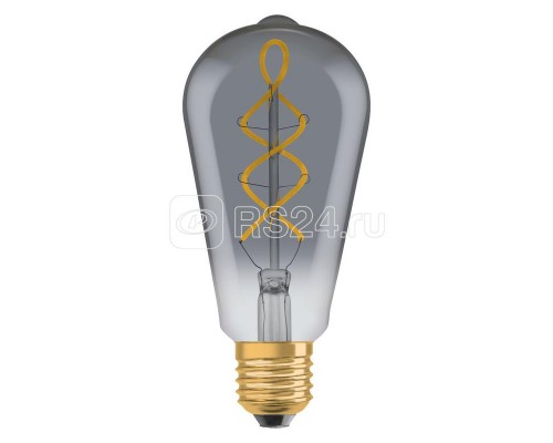 Лампа светодиодная филаментная Vintage 1906 LED CL Edison SMOKE 15 non-DIM 5Вт 818 тепл. бел. E27 дым. OSRAM 4058075269941