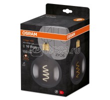 Лампа светодиодная филаментная Vintage 1906 LED CL GLOBE125 SMOKE 15 non-DIM 5Вт 818 тепл. бел. E27 дым. OSRAM 4058075269989