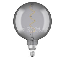Лампа светодиодная филаментная Vintage 1906 LED CL GLOBE200 FIL SMOKE 12 non-dim 5W/818 5Вт SMOKE тепл. бел. E27 дымчатая OSRAM 4058075269927