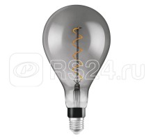 Лампа светодиодная филаментная Vintage 1906 LED dim CL A160 FIL SMOKE 12 dim 5W/818 5Вт тепл. бел. E27 дымчатая диммир. OSRAM 4058075270022