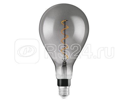 Лампа светодиодная филаментная Vintage 1906 LED dim CL A160 FIL SMOKE 12 dim 5W/818 5Вт тепл. бел. E27 дымчатая диммир. OSRAM 4058075270022