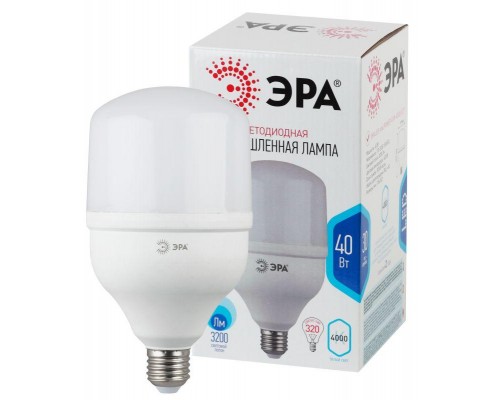 Лампа светодиодная высокомощная POWER 40W-4000-E27 3200лм ЭРА Б0027005