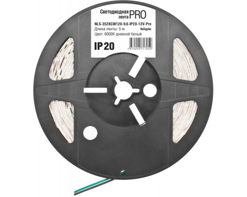 Лента светодиодная 71 705 NLS-3528CW120-9.6-IP20-12V-Pro R5 9.6Вт/м (уп.5м) Navigator 71705