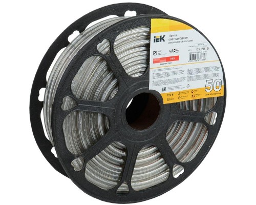 Лента светодиодная LED LSR-2835R60-4.8-IP67-220В (уп.50м) ИЭК LSR3-6-060-67-0-50