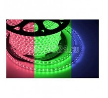 Лента светодиодная SMD2835 10х7мм 60LED/м 4.8Вт/м 220В RGYB IP67 мультиколор (уп.100м) Neon-Night 142-609