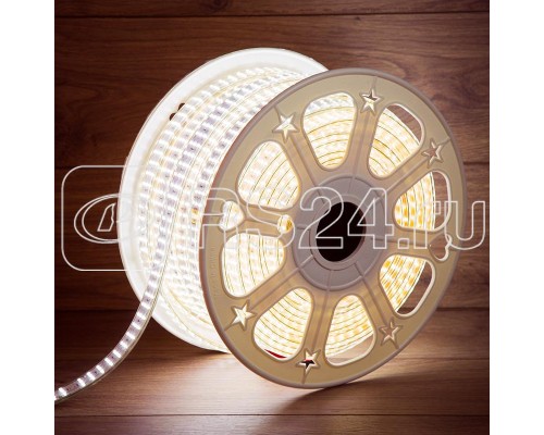 Лента светодиодная SMD2835 7.5x20мм 276LED/м 220В IP67 бел. (уп.50м) Neon-Night 142-203