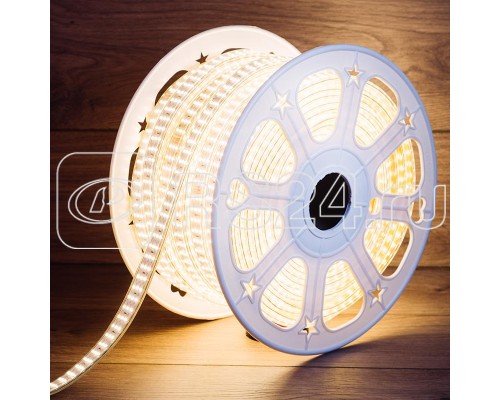Лента светодиодная SMD2835 7.5x20мм 276LED/м 220В IP67 тепл. бел. (уп.50м) Neon-Night 142-204