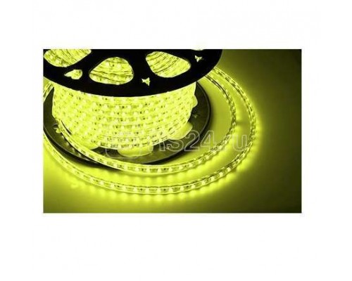 Лента светодиодная SMD5050 13х8мм 60LED/м 14.4Вт/м 220В IP67 желт. (уп.100м) Neon-Night 142-102