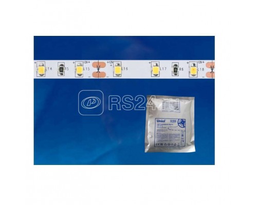 Лента светодиодная ULS-2835-60LED/м-8мм-IP20-DC24Вт-6Вт/м-5M-W (уп.5м) Uniel UL-00002970