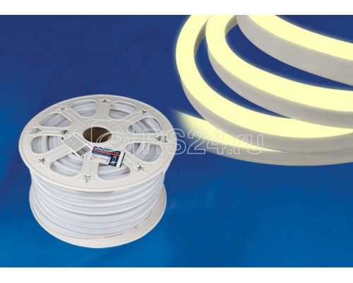 Лента светодиодная ULS-N21-2835-120LED/м-8мм-IP67-220В-8Вт/м-50M-WW NEON (уп.50м) Uniel UL-00002925