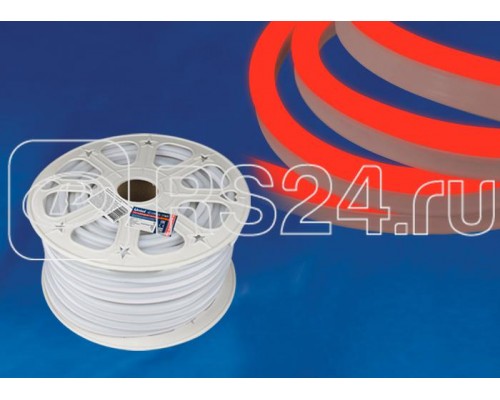 Лента светодиодная герметичная гибкая ULS-N21-2835-120LED/m-8mm-IP67-220V-8Вт/m-50M-RED (уп.50м) NEON Uniel UL-00003770