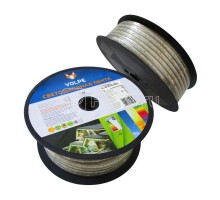 Лента светодиодная герметичная гибкая ULS-Q325 2835-60LED/m-10mm-IP67-220V-6W/m-50M-WW в ПВХ трубке IP67 угол излучения 120град. свет тепл. бел. 6Вт/м (уп.50м) Volpe 10982