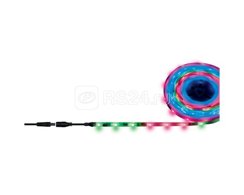 Лента светодиодная гибкая ULS-F20-5050-30LED/m-10mm-IP65-DC12V-7.2W/m-5M-RGB SMART на самоклеящейся основе RGB Бегущий огонь 7.2Вт/м (уп.5м) Uniel UL-00001860