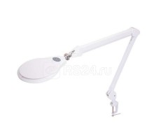 Лупа на струбцине круглая 5D с подсветкой 60LED регулировка яркости бел. Rexant 31-0532