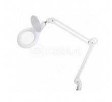 Лупа на струбцине круглая настол. 5Х с подсветкой 108 LED бел. Rexant 31-0503