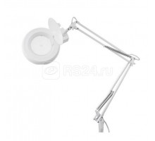 Лупа на струбцине круглая настол. 8Х с подсветкой с крышкой бел. Rexant 31-0221