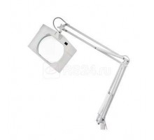 Лупа на струбцине квадратная настол. 3Х с подсветкой бел. REXANT 31-0101