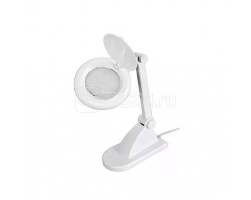 Лупа настольная малая 3Х +доп.12Х с подсветкой бел. REXANT 31-0242