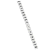 Маркер 0.5-1.5кв.мм CAB3 цифры 01-20 (уп.240шт) на белом фоне Leg 038150