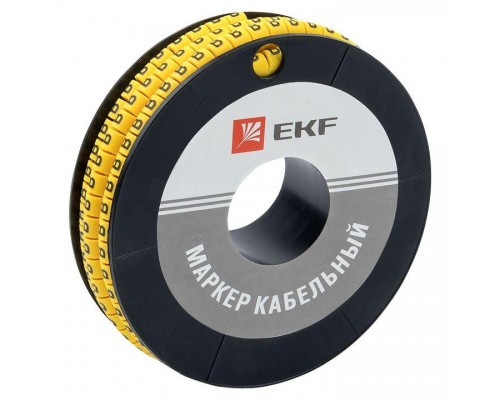 Маркер каб. 4.0кв.мм B (ЕС-2) (уп.500шт) EKF plc-KM-4-B