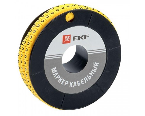 Маркер каб. 6.0кв.мм 0 (ЕС-3) (уп.350шт) EKF plc-KM-6-0