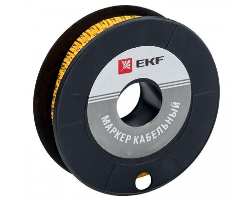 Маркер каб. 6.0кв.мм N (ЕС-3) (уп.350шт) EKF plc-KM-6-N
