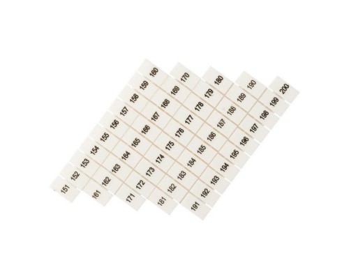 Маркеры для JXB-ST 1.5 с нумерацией 150-200 (уп.10шт) PROxima EKF zb-st-1.5-150-200