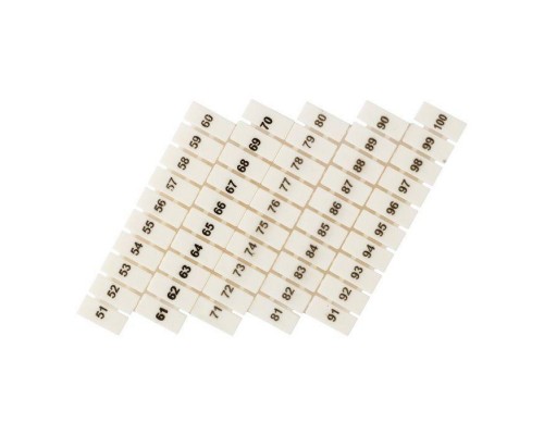 Маркеры для JXB-ST 1.5 с нумерацией 50-100 (уп.10шт) PROxima EKF zb-st-1.5-50-100