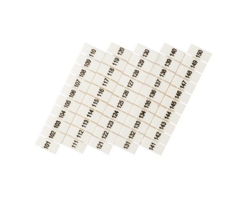 Маркеры для JXB-ST 2.5 с нумерацией 100-150 (уп.10шт) PROxima EKF zb-st-2.5-100-150