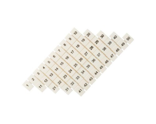 Маркеры для JXB-ST 2.5 с нумерацией 1-50 (уп.10шт) PROxima EKF zb-st-2.5-1-50