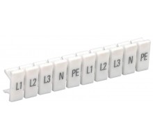 Маркеры для КПИ-1.5кв.мм с символами L1; L2; L3; N; PE ИЭК YZN11M-001-K00-A