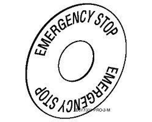 Маркировка EMERGENCY STOP SchE ZB6Y7330