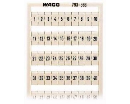 Маркировка WMB MULTI 1-50 для шир. 5-17.5мм WAGO 793-566