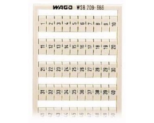 Маркировка WSB QUICK 1-50 (2x) для шир. 5-17.5мм перпендикулярная WAGO 209-666