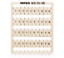 Маркировка WSB QUICK горизонт. 1-10 (10X) для шир. 5-17.5мм WAGO 209-502