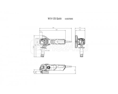 Машина угловая шлифовальная W 9-125 900Вт 2.5Нм Metabo 600376010