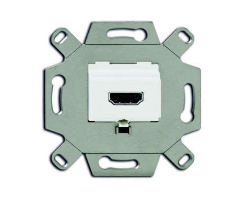 Механизм HDMI-розетки/разъема HDMI-type A Full HD 20 полюсов альп. бел. ABB 2CKA000230A0431