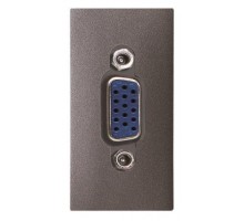 Механизм VGA (DE-15) 3.5мм разъема 1мод. Zenit антрацит ABB 2CLA215550N1801