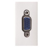 Механизм VGA (DE-15) 3.5мм разъема 1мод. Zenit бел. ABB 2CLA215550N1101