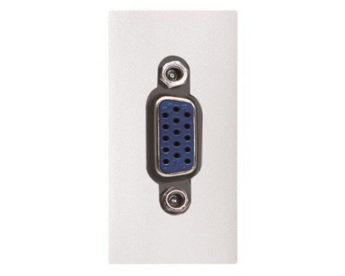 Механизм VGA (DE-15) 3.5мм разъема 1мод. Zenit бел. ABB 2CLA215550N1101