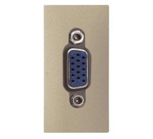 Механизм VGA (DE-15) 3.5мм разъема 1мод. Zenit шампань ABB 2CLA215550N1901