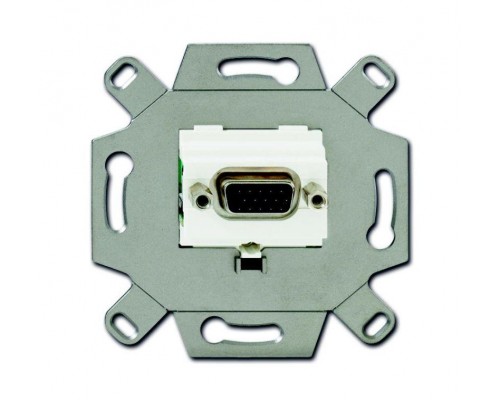 Механизм VGA-розетки/разъема D-type Full HD 15 полюсов альп. бел. ABB 2CKA000230A0425