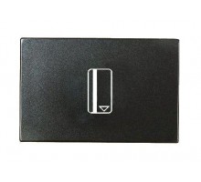 Механизм карточного (54мм) выкл. 2мод. с накладкой Zenit антрацит ABB 2CLA221410N1801