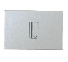 Механизм карточного (54мм) выкл. 2мод. с накладкой Zenit серебристый ABB 2CLA221410N1301